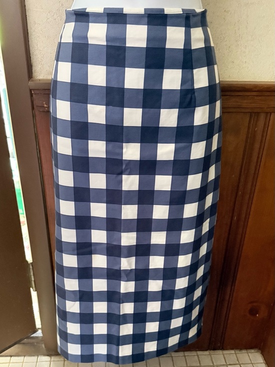 Boden Dresses & Skirts - Boden Blue & White Checked Plaid Pencil Skirt 12L 12